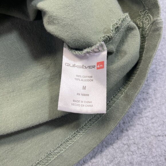 Quiksilver T-Shirt Men’s Medium Green Embroidered Logo Surf Skate Y2K - Picture 5 of 10